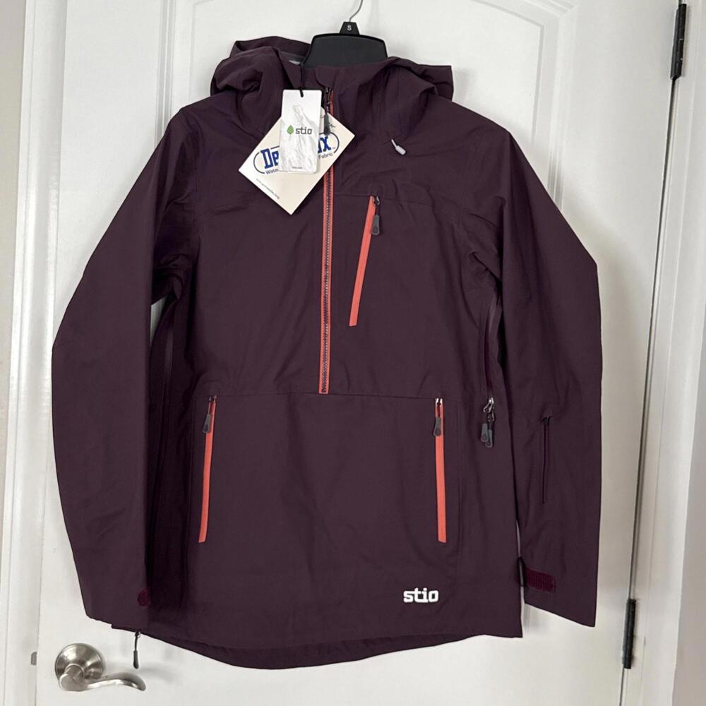 $429 Stio Environ XT Anorak Jacket Ski Women’s s Dermizax Waterproof Huckleberr - Picture 2 of 9